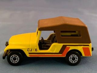 Vintage Matchbox 1977 Superfast 53 Yellow Jeep Cj - 6 - Loose Outstanding