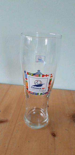 Vintage France 98 Coupe Du Monde Football World Cup Commemorative Pint Glass