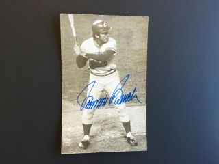 Johnny Bench Autographed 3 1/2 " X 5 1/2 " Photo Post Card Reds Jsa Loa