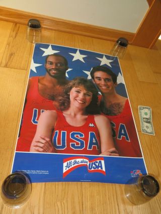Edwin Moses Mary Decker Alberto Salazar Us Olympics Track & Field Poster 1984