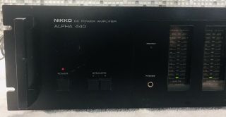 NIKKO ALPHA 440 DC POWER AMPLIFIER.  PERFECT.  MADE IN JAPAN. 3