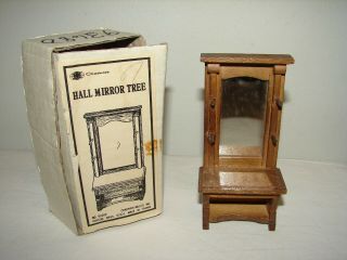 Vintage Miniature Wooden Dollhouse Furniture Chadwick Hall Mirror