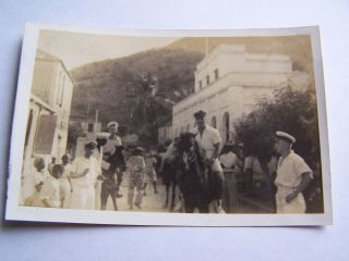 Vintage Ww2 Photo Tortola British Virgin Island Caribbean Hms Caradoc 1939