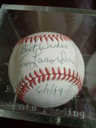 Tom Lasorda Signed Official National League Baseball 1989