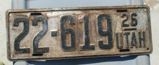 1926 Utah License Plate