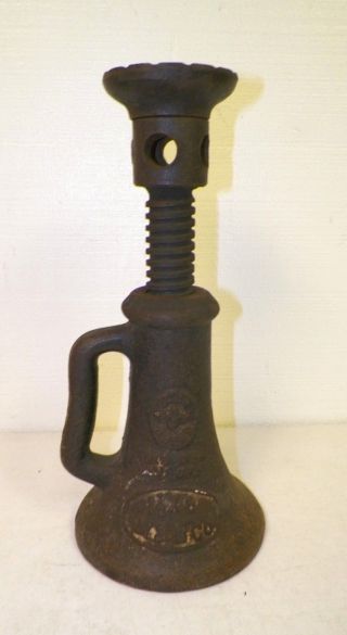 Vintage Ii & B Co.  Vulcan Cast Iron Railroad Bottle Screw Jack 1 1/2 X 8,  14 "