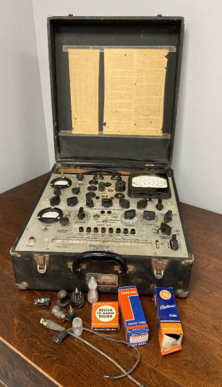 Hickok 539b Tube Tester With Some Accessories.  Limited Testing Done.