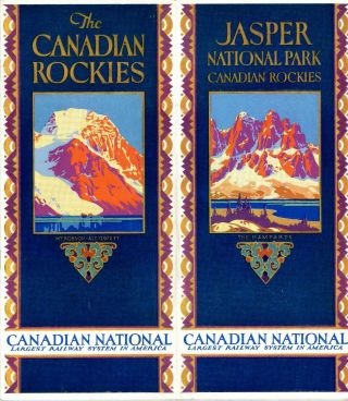 Orig,  Vint,  Canadian National Rys,  Passenger Booklet,  " Jasper National Park " 1928