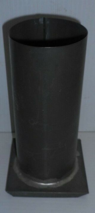 Vintage Metal Round Tin Large Pillar Candle / Votive Mold 7 " Tall 3 " Diameter
