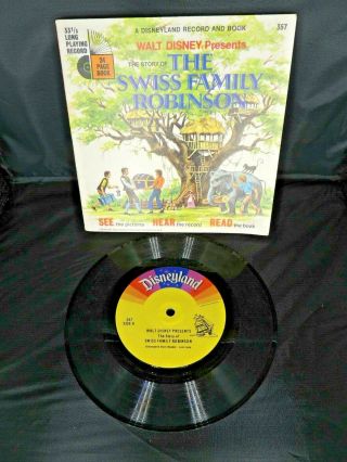 Vintage Disneyland Record & Book The Story Of The Swiss Family Robinson