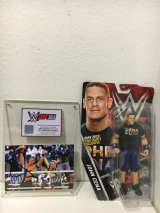Wwe 2k18 Cena Nuff Edition - John Cena Signed Plaque And Action Figure
