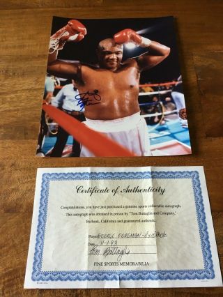 1993 George Foreman Signed 8x10 Color Photo - Autographed Boxing - Includes