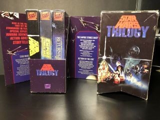 Vintage Star Wars Trilogy Box Set - (3) Fox Video 1992 Rare Edition Complete