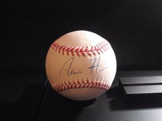 York Yankee Aaron Hicks Signed Autograph Baseball.  Psa/dna