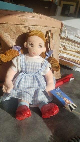 Warner Bros Studio Wizard Of Oz 11 " Dorothy Plush Bean Bag Doll 1998 Vintage