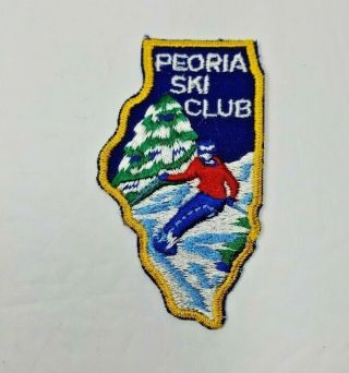 Peoria Ski Club Illinois Vintage Sew - On Skiing Patch