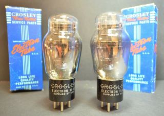 Crosley Rca Type 46 Tube Matched Pair - Tetrode/triode 45 - Same Code