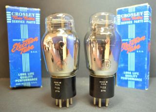 CROSLEY RCA TYPE 46 TUBE MATCHED PAIR - TETRODE/TRIODE 45 - SAME CODE 2