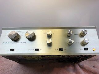 Dynaco Pas 3x Stereo Tube Preamp W/phono.  Powers Up.  Tubes Light Up.