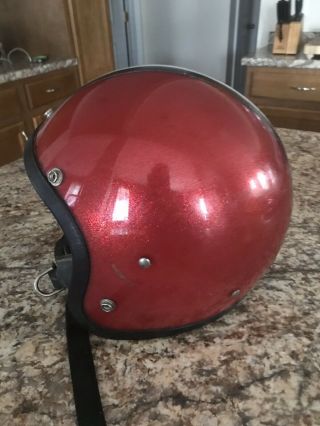 Vintage Motorcycle Gray Metal Flake Helmet 2