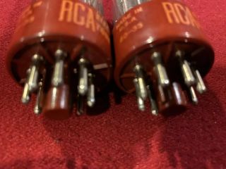 NOS Code Matched Pair RCA 5692 Black Plate Red Base TV 7 Pair Lot3 2