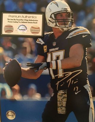 Philip Rivers Signed 8x10 Photo Los Angeles Chargers Nfl