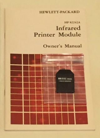 Infrared Printer Module For Hp 41c/cv/cx Calculators
