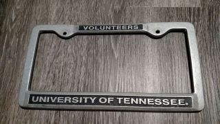 University Of Tennessee Volunteers License Plate Frame - Pewter Metal