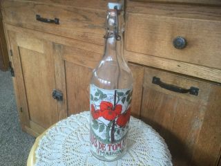 Vintage Embossed Grolsch Amber Brown Glass Beer Bottle W/cap