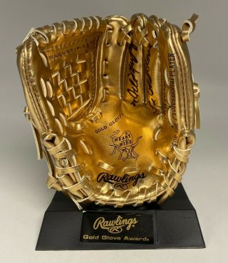 Dale Murphy " 6x Gg Award " Signed Mini Gold Glove Autographed Jsa Braves
