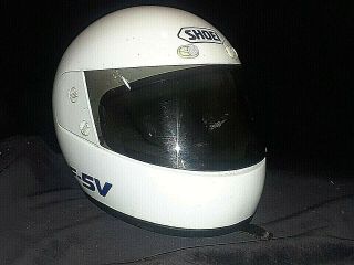 Vintage Shoei Full Face Motorcycle Helmet & Visor Rf - 5v Medium (7 1/8 - 7 1/4)
