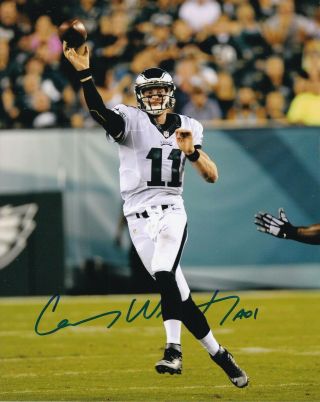 Carson Wentz Signed Autograph 8x10 Photo Philadelphia Eagles