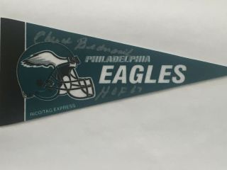 Chuck Bednarik Hof 67 Philadelphia Eagles Signed Autographed Pennant