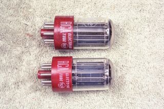 Two,  Rca 5692,  Red Base,  Matching Pair,  High Reliability 6sn7gt,  5692