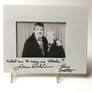 Vintage James Doohan Signed B/w Polaroid Photo Scotty Star Trek