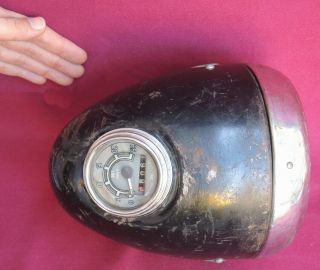 Old Cccp Headlight Lamp From Cccp Motorcycle W Speedometer Russian Soviet 9 " 22cm