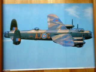 1980s Poster Of Avro Lancaster B1 Pa474 Battle Of Britain Memorial Flight.  18x25 "