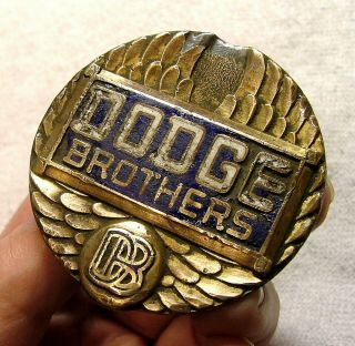 Dodge Brothers Truck Enamel Radiator Badge Emblem 1928 - 29?
