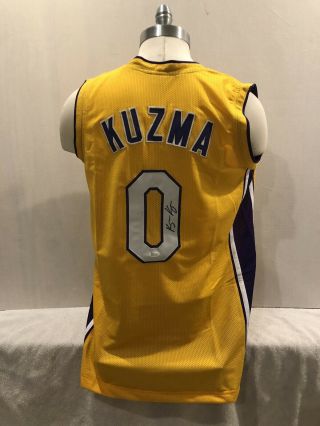 Kyle Kuzma Signed La Lakers Autographed Jersey Jsa No Jsa Card.