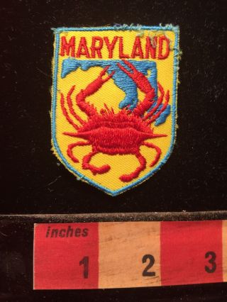 Vintage Maryland State Souvenir Patch Crab 69y2