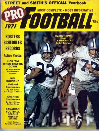 1971 Street & Smith Pro Football Yearbook.  Duane Thomas,  Dallas Cowboys Fc