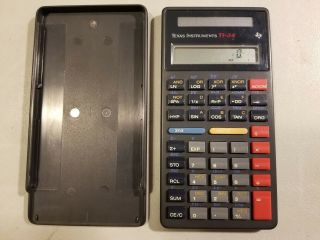 Texas Instruments Ti - 34 Vintage Scientific Calculator W/cover Solar Powered