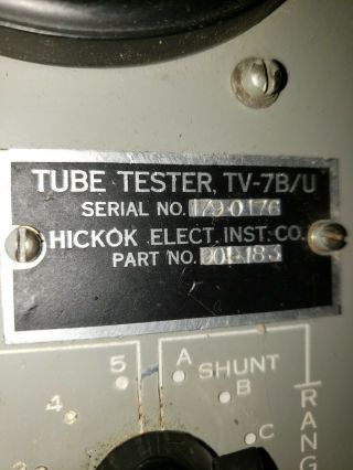 TV - 7B/U Mutual Hickock Military Conductance Tube Tester 3