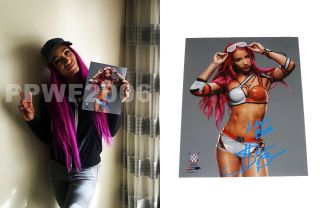 Wwe Sasha Banks Hand Signed Autographed 8x10 Photofile Photo With Exact Proof 7