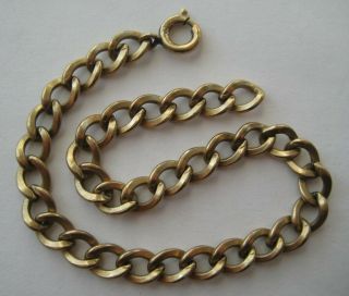 Vintage 1/20 12k Gold Filled Starter Charm Bracelet Single Links 6 3/4 " Long 5d