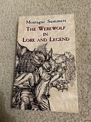 The Werewolf In Lore And Legend (dover Myth Occult) Summers Montague Vintage