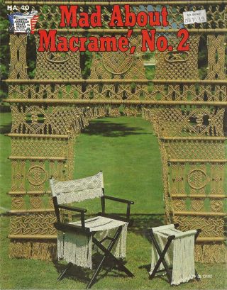 Vintage Mad About Macrame No.  2 Booklet - Doorway Curtain,  Director 