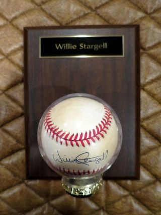 Willie Stargell Autographed Signed Nl Baseball Pittsburgh Pirates Wall Plaque