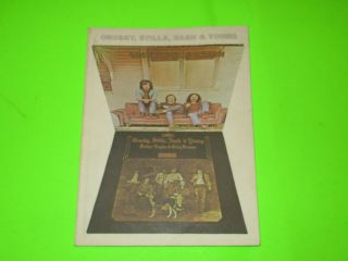 Vintage 1970 Crosby Stills Nash And Young Songbook Guitar Piano Vocal