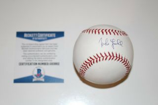 Mike Lowell Signed Rawlings Official Major League Baseball Beckett Authentic